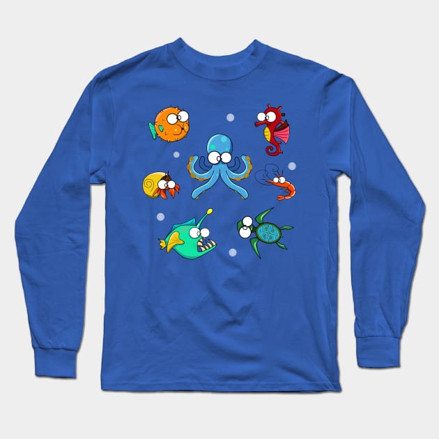 Sealife Long Sleeve T-Shirt by pandavigoureux29